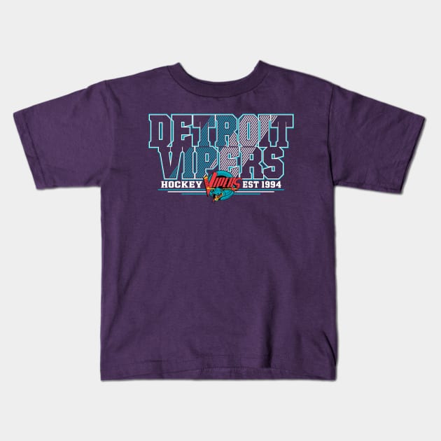 Detroit Vipers 1994 Kids T-Shirt by HeyBeardMon